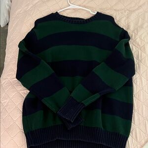 Brandy Melville Green and Black Striped Sweater